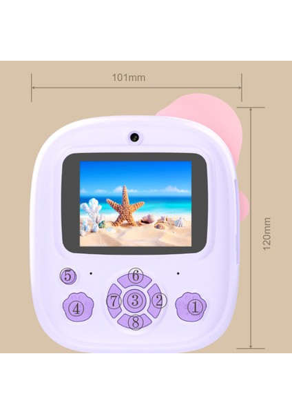 P8 Çocuk Kamera Çift Lens Anında Baskı 2,4 Inç IPS Ekran Video Kaydedici, 32GB Kart + Kart Okuyucu-Mavi (Yurt Dışından) indirimleri