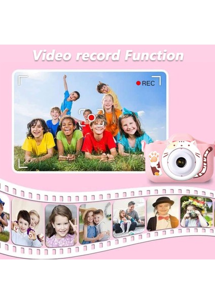 M8 2.0 Inç Hd Çift Kamera Dijital Çocuk Kamerası Fotoğraf Video Oyunu Desteği Tf Kart-Pembe (Yurt Dışından) fiyatları