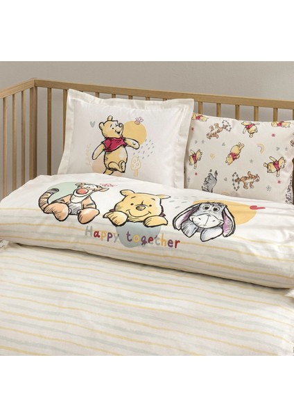 Lisanslı Disney Winnie The Pooh Happy Baby Pamuk Bebek Nevresim Takımı fiyatları