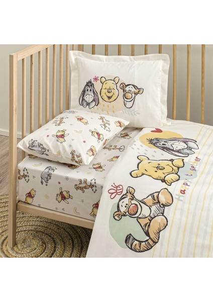 Lisanslı Disney Winnie The Pooh Happy Baby Pamuk Bebek Nevresim Takımı modelleri