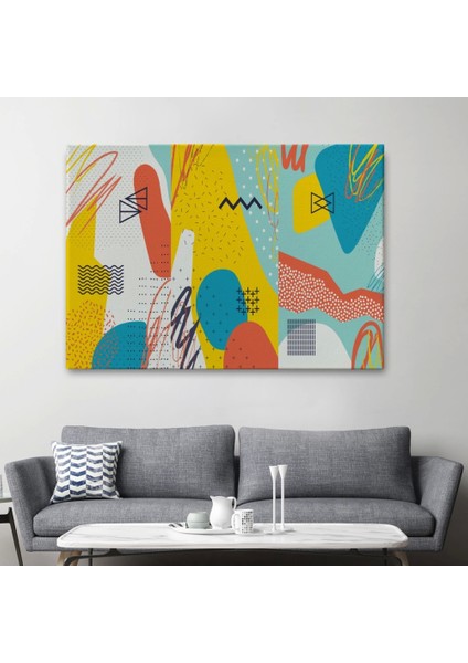 - Modern Soyut Görünümlü Dekoratif Kanvas Duvar TABLOSU-3577