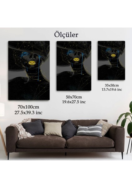- Sürreal Siyah Kadın Dekoratif Duvar TABLOSU-6151 indirimleri