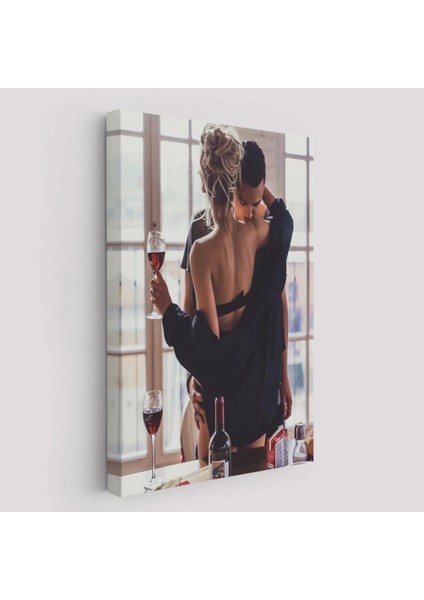 - Kırmızı Şarap Içen Sevgililer Dekoratif Duvar TABLOSU-6158 fiyatları