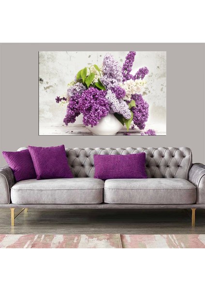 - Dekoratif Baskı Lavanta Kanvas Tablo