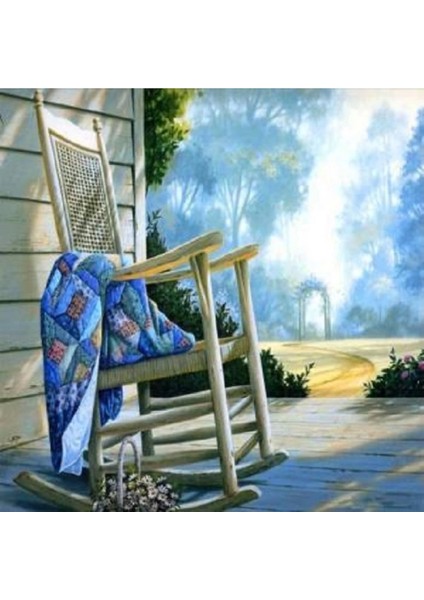 - Kanvas Sade Bir Yaşam Sayılarla Boyama Seti Kasnaklı