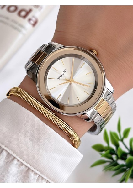 Kadın Kol Saati+Bileklik Özel Seri Çelik Kordon Kararma Renk Atma Yapmaz VS.BLKT.0350