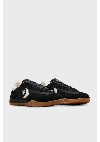 Logolu Deri ve Süet Detaylı Sneaker Ayakkabı Bayan Ayakkabı A08263C 001