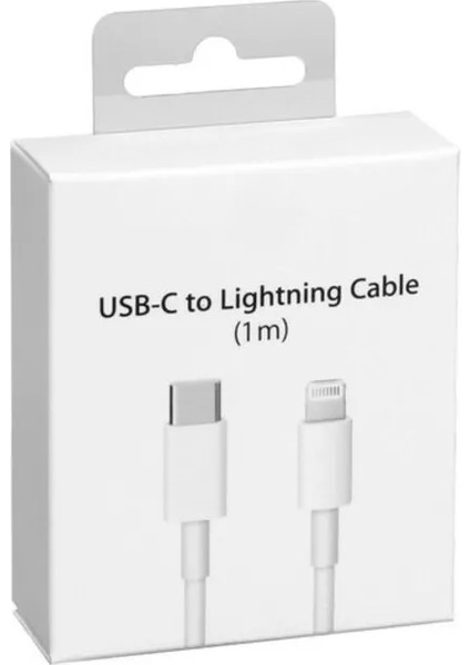 Iphone X-Xs-11-11 Pro- 11PROMAX-12-13 Uyumlu Lightning Hızlı Şarj Kablosu 1 Metre USB C Şarj Kablosu