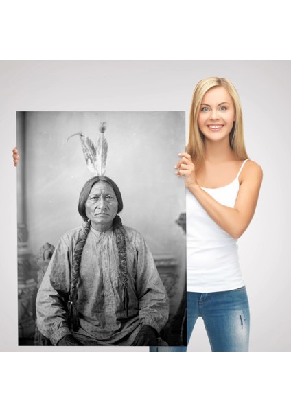 - Oturan Boğa Tablosu, Amerikaya Karşı Savaşan Son Kızılderili Kabile Şefi, Sitting BULL-6416 modelleri