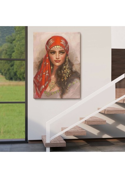 - Kırmızı Başörtülü Güzel Kadın Duvar TABLOSU-6206 fırsatları