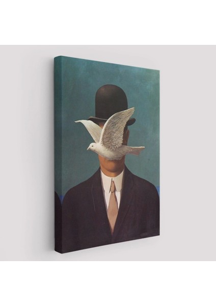 - Rene Magritte Melon Şapkalı Adam Sürreal Duvar TABLOSU-6210 fiyatları