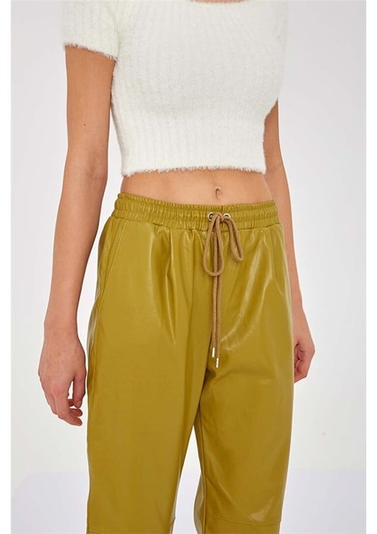 Cepli Deri Pantolon Yeşil fiyatları