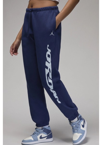 Jordan Brooklyn Fleece Loose Fit Pant Ho Gfx Kadın Bol Kesim Eşofman Altı Mavi