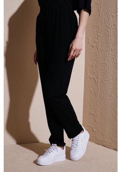 Beli Lastikli Keten Pantolon Siyah fırsatları