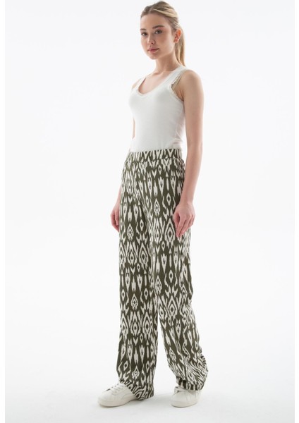 Desenli Pantolon Yeşil modelleri