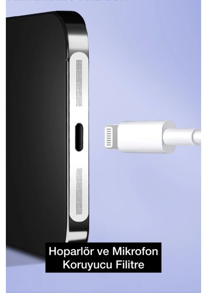 Iphone 16PRO-16 Promax Çöl Titanyum Toz ve Kir Önleyici Filtre Mikrofon , Hoparlör, Şarj Koruma