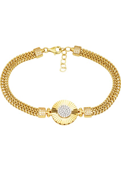 Dolunay Işıltısı 14 Ayar Altın Bileklik