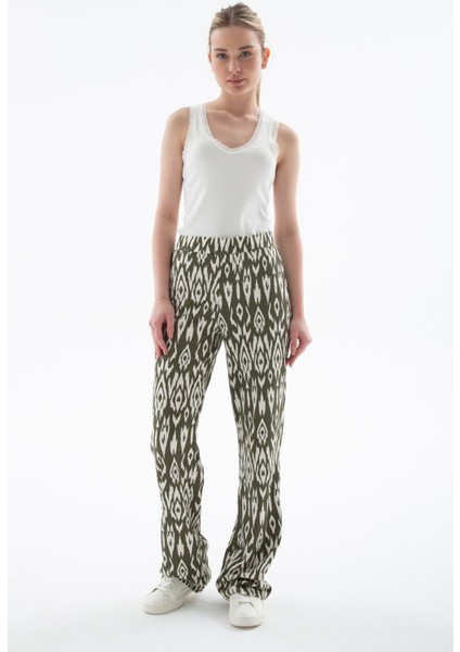 Desenli Pantolon Yeşil fırsatları