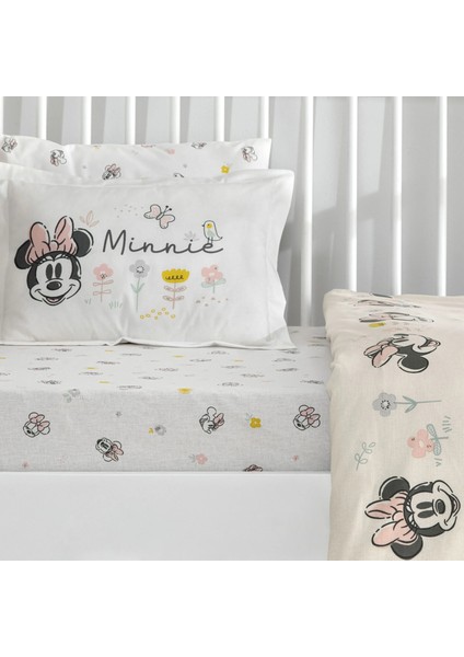 Lisanslı Disney Minnie Mouse Dream Baby Pamuk Bebek Nevresim Takımı modelleri