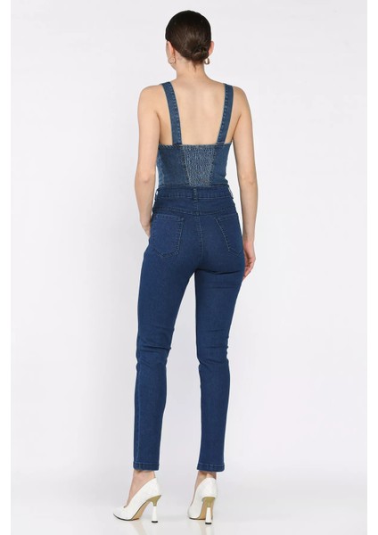 Yüksek Bel Kadın Jean Kot Pantolon P-00014699