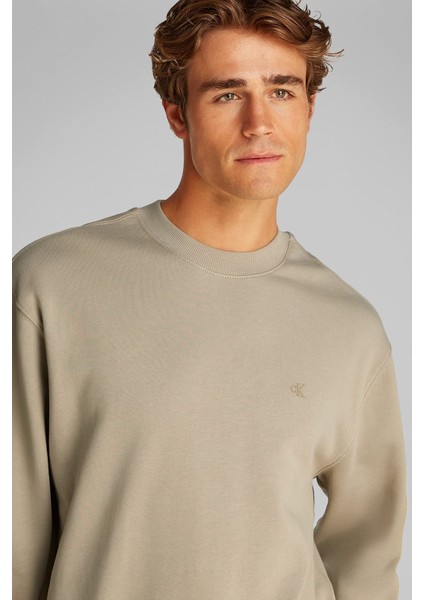 Erkek Ck Terry Sweatshirt - Bej