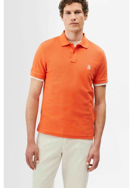 Erkek Th Regular Polo T-Shirt - Turuncu