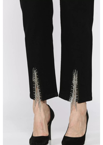 Paça Yırtmaçlı Likralı Kadın Jean Kot Pantolon P-00010997 modelleri