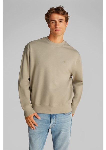 Erkek Ck Terry Sweatshirt - Bej