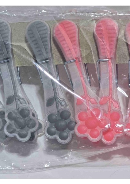 12 Adet Silikon Papatya Desenli Çamaşır Mandalı Iz Bırakmaz fiyatları