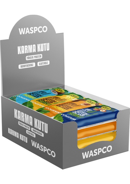 Yüksek Protein Bar 50g Karma Kutu 12 Adet (4 Çeşit)