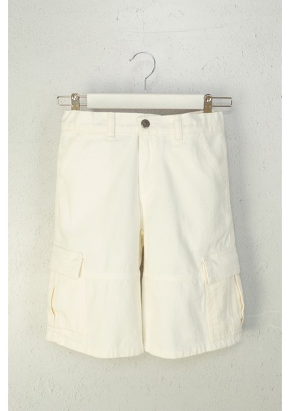 Kargo Cepli Rahat Yazlık Pamuklu Denim Kumaş Günlük Erkek Çocuk Kot Şort