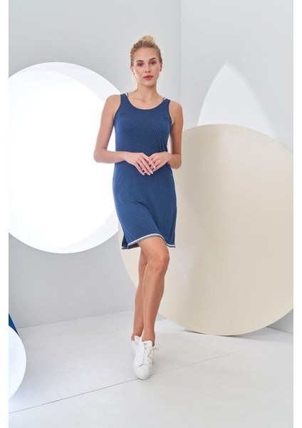 24197 Kadın Puantiyeli Askılı Elbise fiyatları