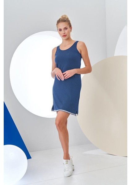 24197 Kadın Puantiyeli Askılı Elbise fırsatları