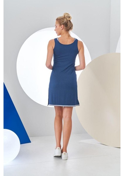 24197 Kadın Puantiyeli Askılı Elbise indirimleri