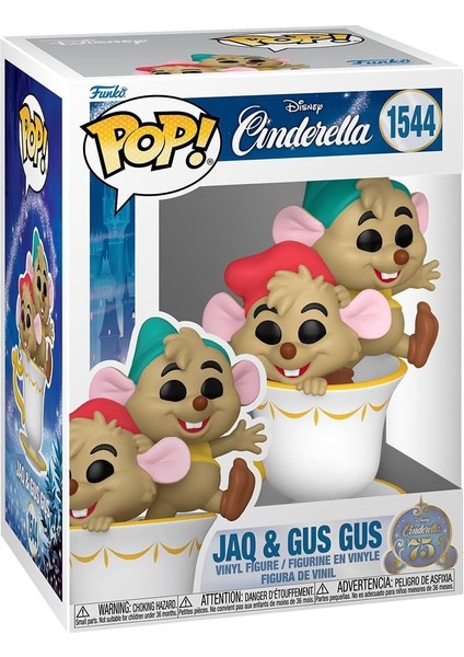 Pop! Disney Cinderella 75. Yıl Gus Gus J & G In Cup Vinil Figür 9,5 cm