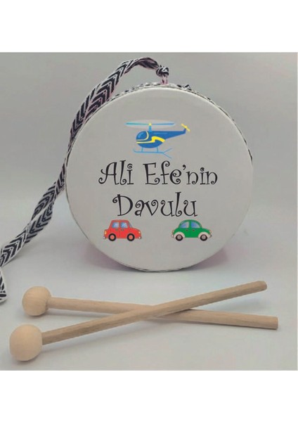 Kişiye Özel Helikopterli Deri Oyuncak Çocuk Davulu Pembe (1-5 Yaş) fiyatları
