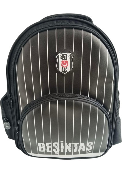 Beşiktaş Çubuk Desenli Suni Deri Okul Sırt Çantası 25352 fırsatları