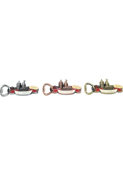 Metal Istanbul Temalı Yöresel Magnet Açacak Model 3
