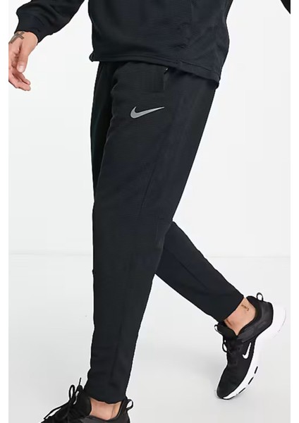 Pro Dri-Fit Fleece Fitness Training Erkek Siyah Eşofman Altı