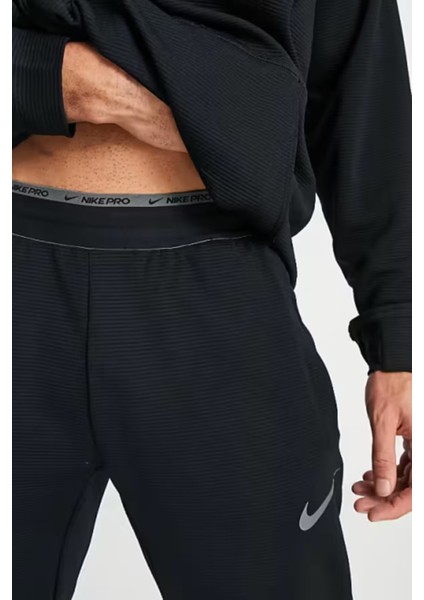 Pro Dri-Fit Fleece Fitness Training Erkek Siyah Eşofman Altı