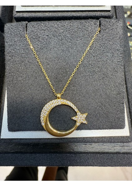 Taşlı Ayyıldız Kolye