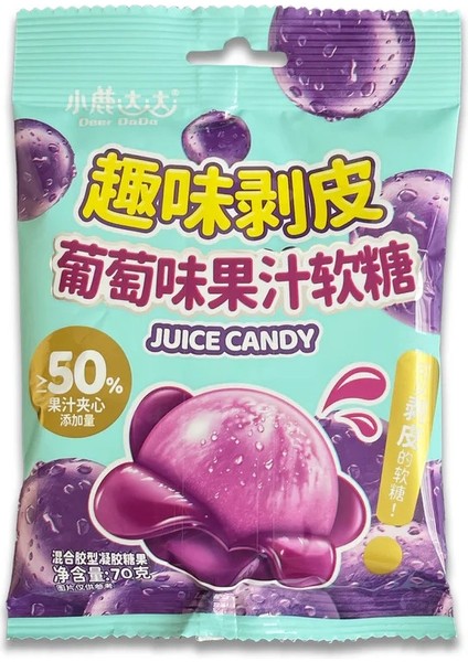 Grape Flavored Peelable juice Candy 70G