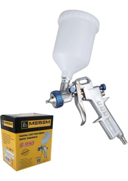 Havalı Üstten Depolu Profesyonel Boya Tabancası 1.3mm Basınç Ayarlı