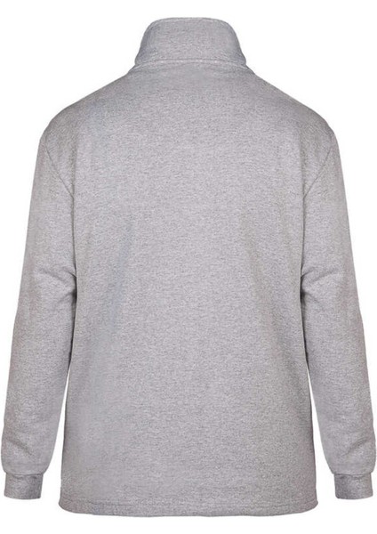 Balıkçı yaka 2 iplik içi polarlı şardonlu sweatshirt Gri fiyatları