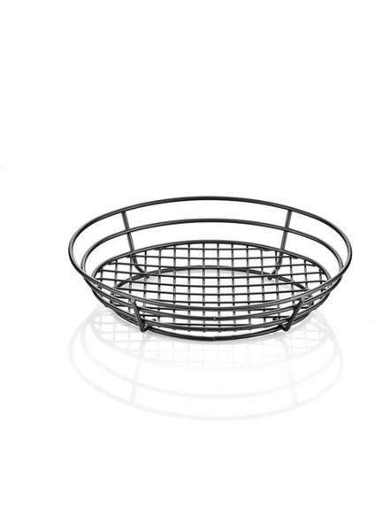 Metal Oval Ekmek ve Meyve Sepeti 28X20CM A01001