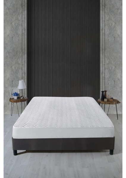 200X200 Kapitoneli Çift Kişilik Sıvı Geçirmez Alez Fitted Geçmeli Yatak Koruyucu