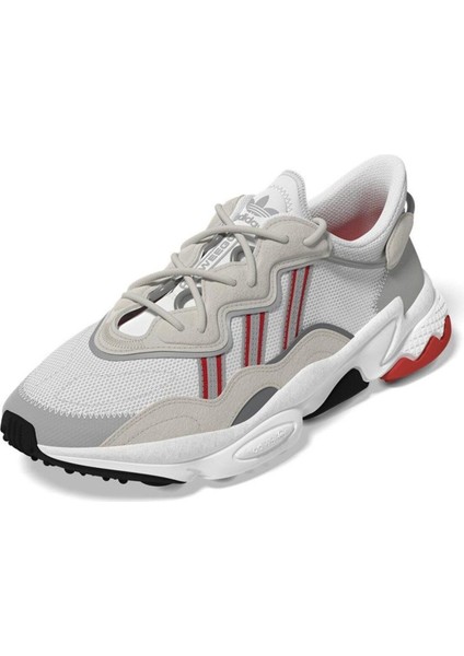 Ozweego Leather Sneaker White Hakiki Deri Günlük Spor Ayakkabı Beyaz Kırmızı