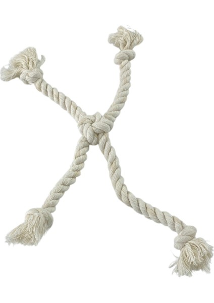 At-Getir ve Diş Kaşıma Köpek Oyuncağı, 100% Pamuk, 20CM Bstmy