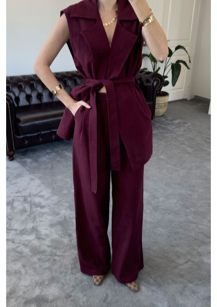 Keten Kuşaklı Takım- Bordo indirimleri