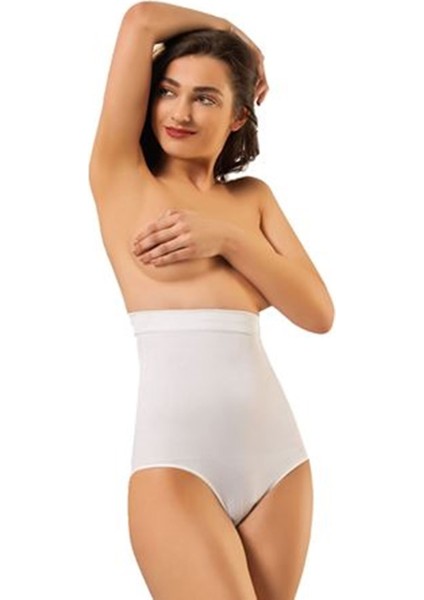 Beyaz Kadın Dikişsiz Slip Korse - 780 - Beden Xl Bstmy